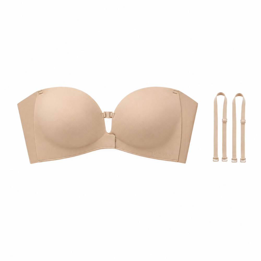 Strapless Front-Closure Push-Up Bra